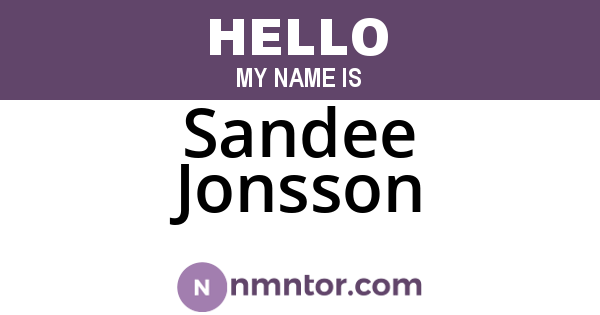 Sandee Jonsson