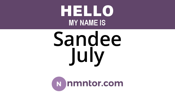 Sandee July