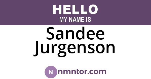 Sandee Jurgenson