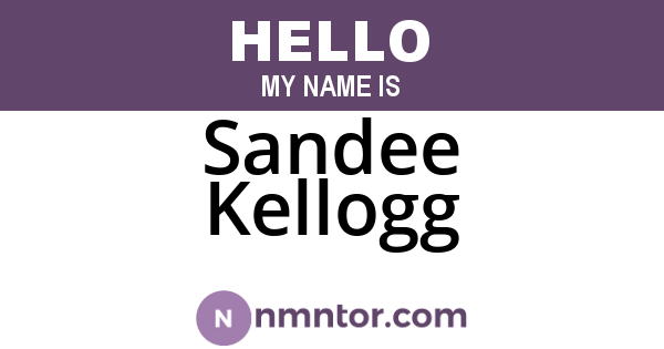 Sandee Kellogg