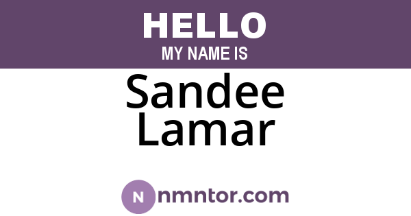 Sandee Lamar