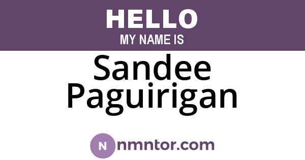 Sandee Paguirigan