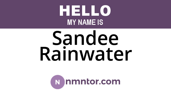 Sandee Rainwater
