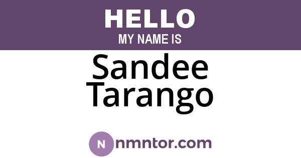Sandee Tarango