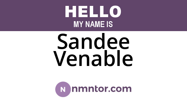 Sandee Venable