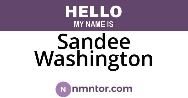 Sandee Washington