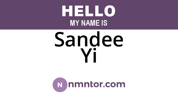 Sandee Yi