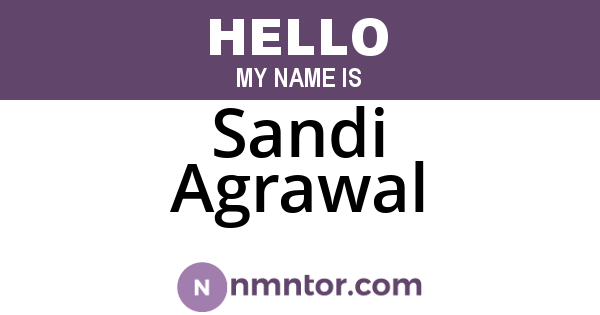 Sandi Agrawal