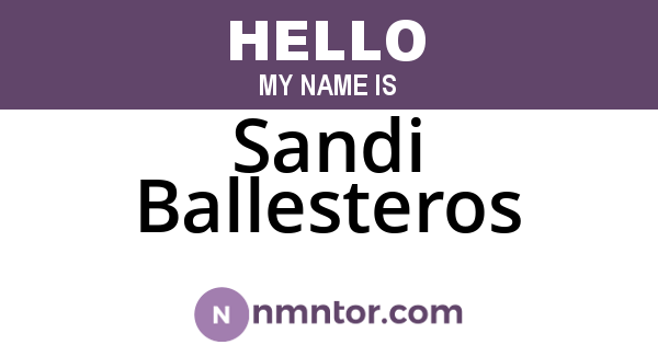 Sandi Ballesteros