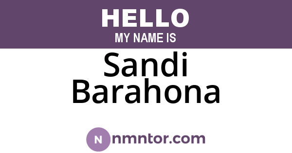 Sandi Barahona