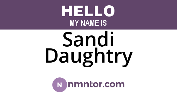 Sandi Daughtry