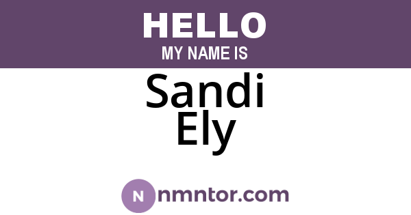 Sandi Ely