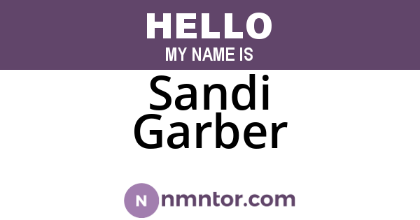 Sandi Garber