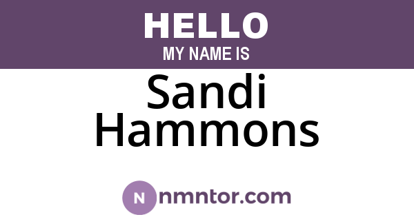 Sandi Hammons