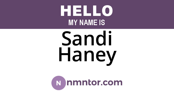 Sandi Haney