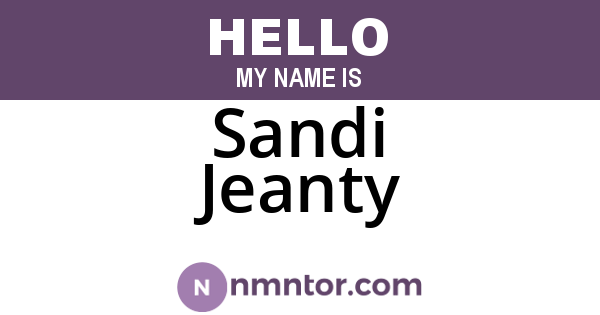 Sandi Jeanty