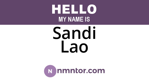 Sandi Lao