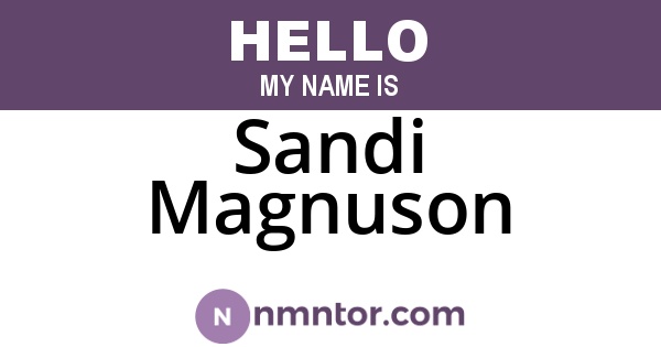 Sandi Magnuson