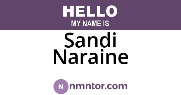 Sandi Naraine