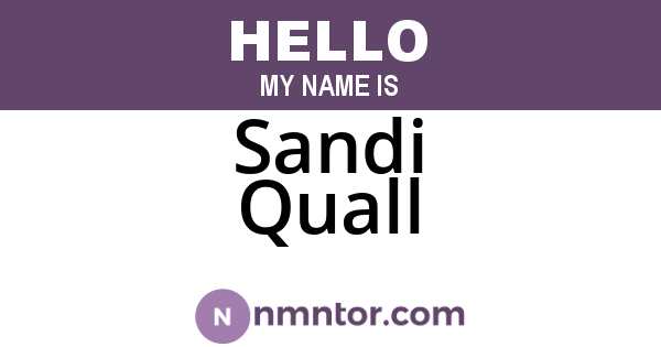 Sandi Quall