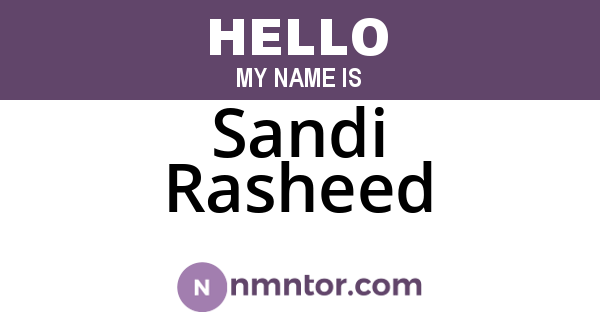 Sandi Rasheed