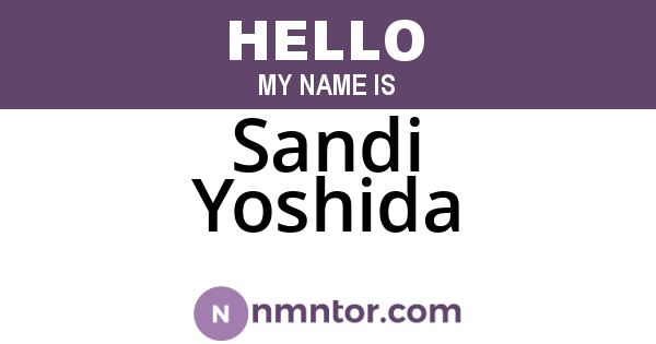 Sandi Yoshida
