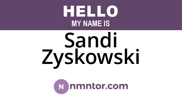 Sandi Zyskowski