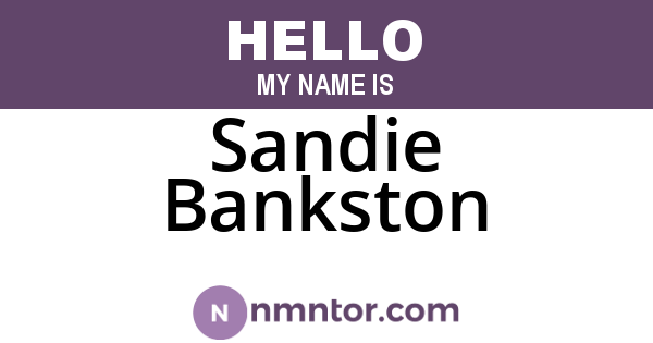 Sandie Bankston