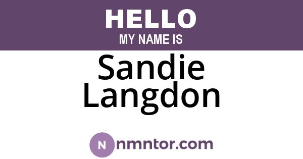 Sandie Langdon