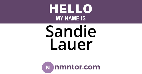 Sandie Lauer