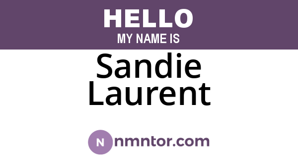 Sandie Laurent