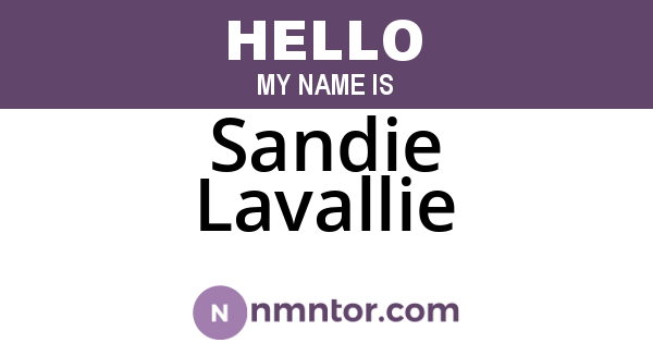 Sandie Lavallie