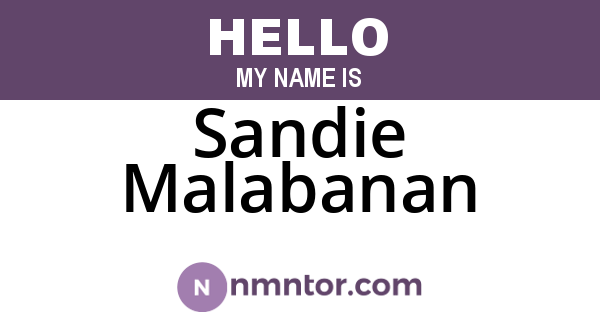 Sandie Malabanan