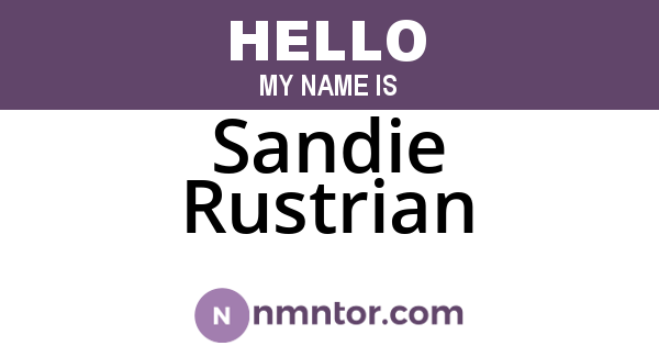 Sandie Rustrian