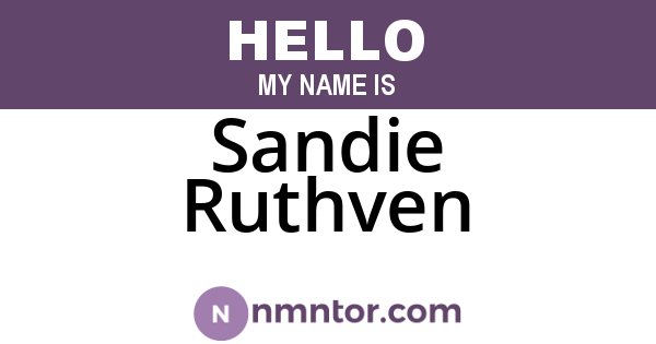 Sandie Ruthven