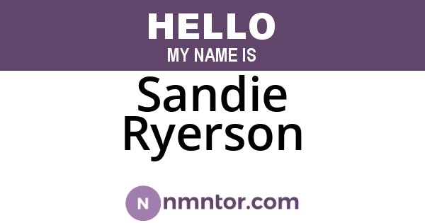 Sandie Ryerson
