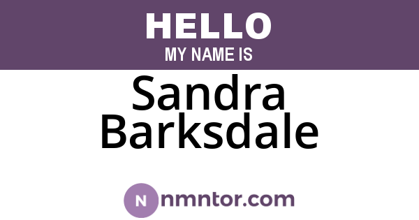 Sandra Barksdale