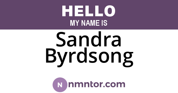 Sandra Byrdsong
