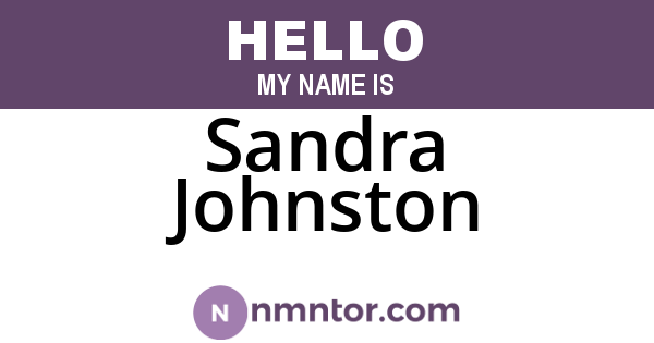 Sandra Johnston