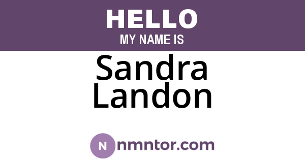 Sandra Landon