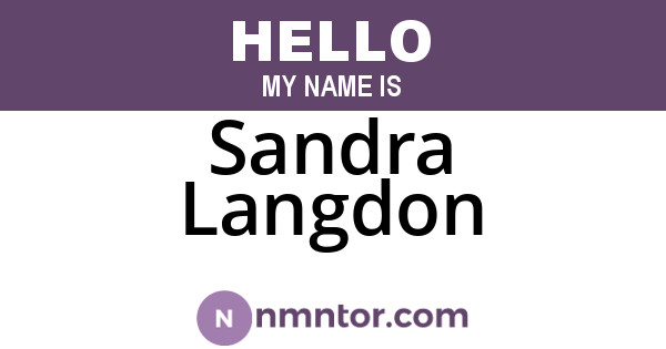Sandra Langdon
