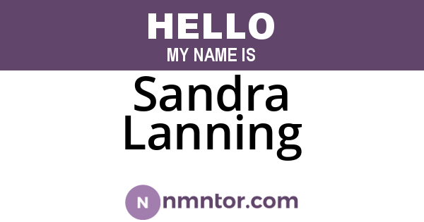 Sandra Lanning