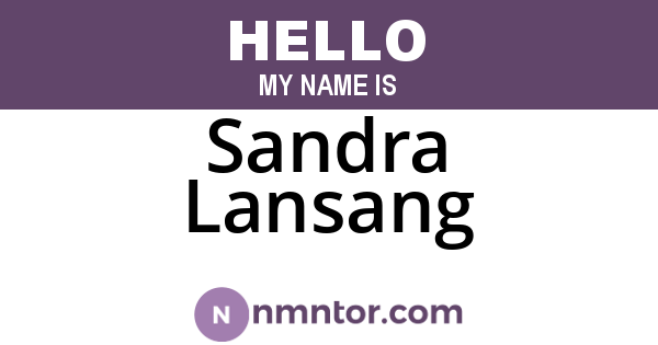 Sandra Lansang