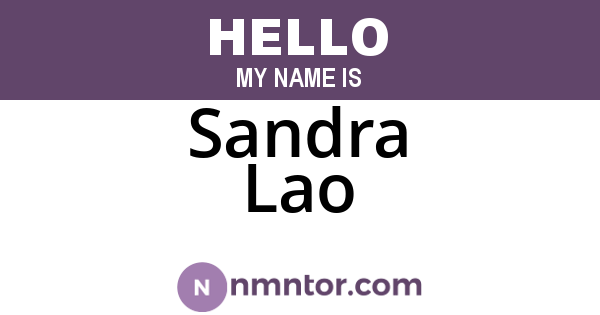 Sandra Lao