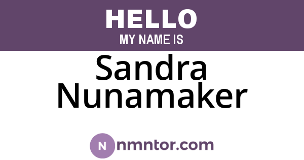 Sandra Nunamaker