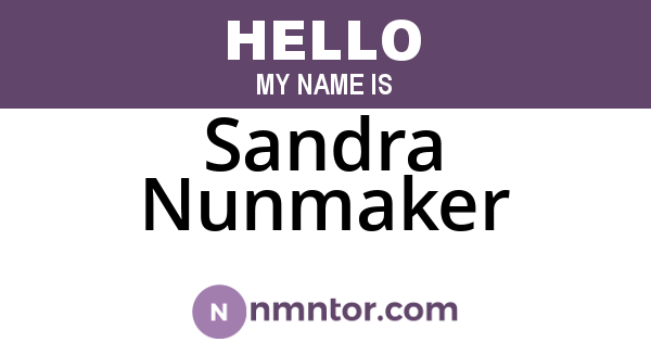 Sandra Nunmaker