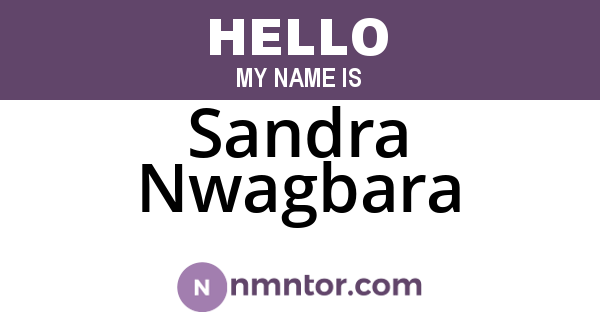 Sandra Nwagbara