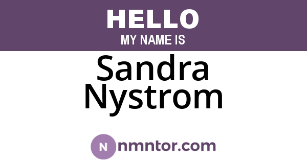 Sandra Nystrom