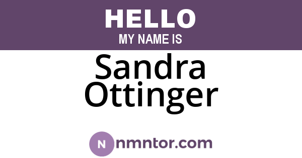 Sandra Ottinger