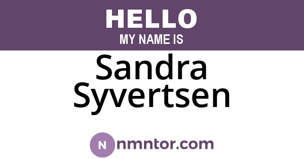 Sandra Syvertsen